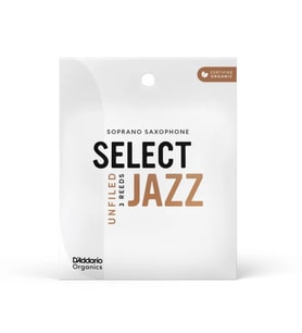 D'Addario ORRS03SSX2S Organic Select Jazz Unfiled Soprano Saksafon Kamışı No: 2 Soft (Profesyonel/Caz) - 3'lü Paket Kimyasalsız Organik Tarım Sertifikalı, Üstün Projeksiyon ve Net Caz Tınısı