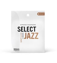 D'Addario ORRS03SSX2S Organic Select Jazz Unfiled Soprano Saksafon Kamışı No: 2 Soft (Profesyonel/Caz) - 3'lü Paket Kimyasalsız Organik Tarım Sertifikalı, Üstün Projeksiyon ve Net Caz Tınısı