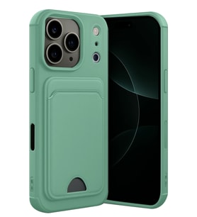 iPhone 17 Pro Kelvin Kartvizitli Silikon - Açık Yeşil