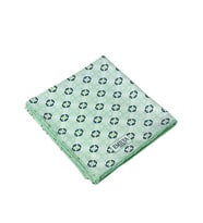 Emilya Rayon Desenli Eşarp 90x90 cm (Lacivert - Yeşil)