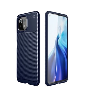 Xiaomi Mi 11 Lite Kılıf Auto Focus Karbon Kapak - Lacivert