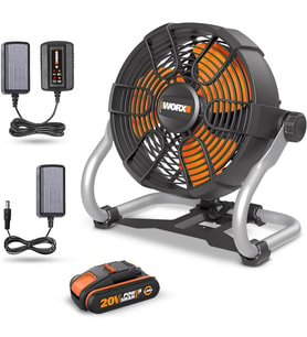 WORX WX095 20Volt 2.0Ah. Li-ion 242mm Profesyonel Hibrit Şantiye Fanı/Vantilatör