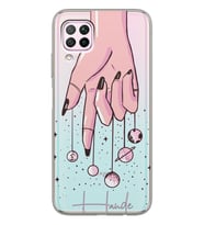 Huawei Elde Gezegenler Tasarımlı Şeffaf Telefon Kılıfı
