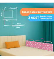 Miralay Yeni Nesil Yatak Bariyeri 50 x 40 cm Pembe Yıldız ( 3 Adet )