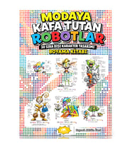 Komik Melez Robotlar – 35 Karakter Boyama Kitabı