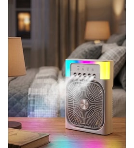 Mini Klima Fan Su Hazneli USB Şarjlı Sessiz Masaüstü Soğutucu