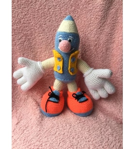 Neşeli Kalem Amigurumi Organik Oyuncak
