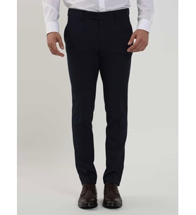 Lacivert Erkek Ekstra Slim Fit Melanj Desenli Klasik Pantolon - 103476
