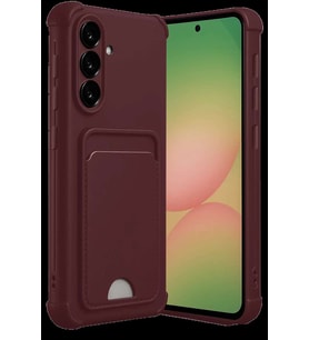 Galaxy A36 Kılıf Kelvin Kartvizitli Silikon - Bordo