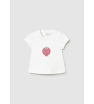 Mayoral Yenidoğan Kız Bebek Tshirt Beyaz