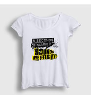Presmono Kadın Beyaz Good 5 Seconds Of Summer T-Shirt 78823tt
