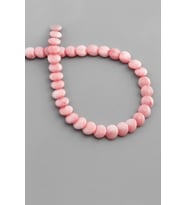 Mercan Doğal Taş Parlak Pembe Daire Rondela Kesim 7x3mm Dizi [AA]