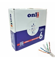 Onli 24AWG UTP CAT6 Network Kablosu Gri 100Mt Yerli Üretim