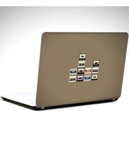 Kasetler Minimal Laptop Sticker 10 İnch (25X19CM)