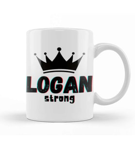 Logan Name personalized Custom vintage Retro Rainbow Design Gift Baby Gift For Him Kupa Bardak Porselen