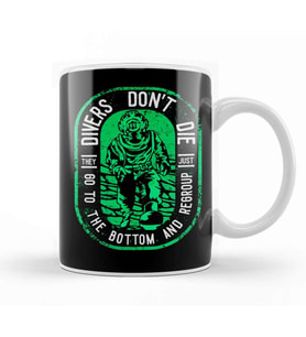 Divers Don't Die They Go To The Bottom & Regroup Kupa Bardak Porselen
