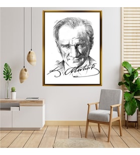 ÇERÇEVELİ ATATÜRK TABLO S667