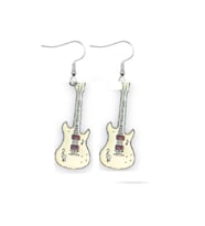 Siyah Gitar Küpe (Metal)
