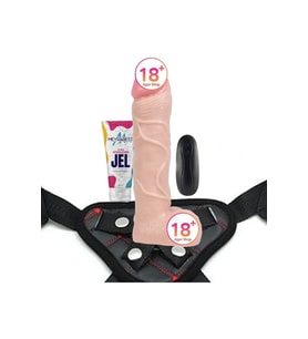 Dildo Series Beat 19 Cm Realistik Titreşimli Kemerli Penis