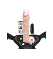 Dildo Series Beat 19 Cm Realistik Titreşimli Kemerli Penis