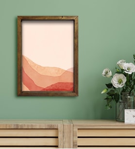 BK Gift Otel Odası Konseptli Doğal Masif Ahşap Çerçeveli Tablo 30x40cm-76