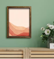 BK Gift Otel Odası Konseptli Doğal Masif Ahşap Çerçeveli Tablo 30x40cm-76