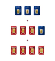 Nadir Gold 24 Ayar 17 Gram Külçe Altın (4 Adet 2,5 Gram Külçe Altın + 7 Adet 1 Gram Külçe Altın )