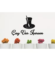 Çay Var İçersen Duvar Tablosu Dekoratif Ahşap Duvar Yazısı (Siyah - Beyaz)