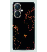 Vivo Y27 Kılıf Silikon Desen Özel Seri Harita ve Uçak 1777