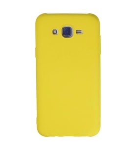 Samsung Galaxy J7 Kılıf Nano İçi Kadife Silikon - Sarı