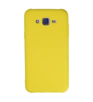 Samsung Galaxy J7 Kılıf Nano İçi Kadife Silikon - Sarı
