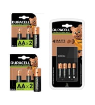 Duracell Cef 14 Şarj Cihazı Şarj Edilebilir 6 adet 1300 mAh AA ve 2 adet 750 mAh AAA Pil Paketi