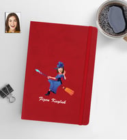 Kişiye Öze Kadın Model 13x21 Kırmızı Defter-29