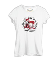Red Wear - Ayakkabı Beyaz Kadın Tshirt