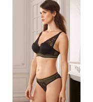 Pierre Cardin Kadın Double Push Up Bralet Sütyen takım (Siyah)