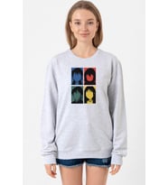 Erased Anime All Main Character Minimal Colorful Art Grimelanj Kadın 2ip Sweatshirt