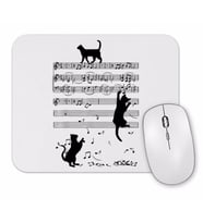Notalar Müzik Cat Kedi Komik Mouse Pad
