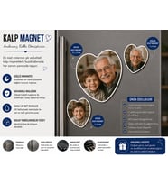 Kalp Fotoğraf Magneti Dede ve Toruna Kişiselleştirilebilir Sevgi Dolu Anı Hediyesi