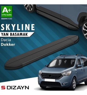 S-Dizayn Dacia Dokker Skyline Siyah Yan Basamak 203 Cm 2012 Üzeri A+ Kalite