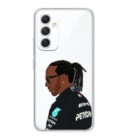 Samsung Galaxy A24 Uyumlu Lewis Hamilton Desenli Şeffaf Telefon Kılıfı