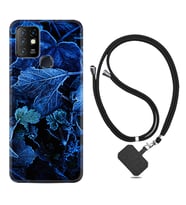 INFINIX Hot 8 9 10 11S Hot 10 Play 10T Kılıf Boyun Askılı Silikon Blue Foid 1628