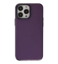 iPhone 13 Pro Max Kılıf Anka PC Sert Metal Kapak - Mor