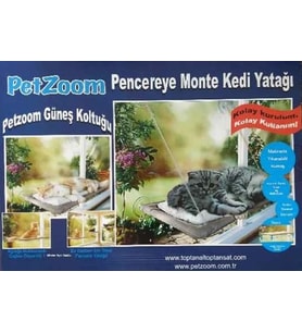 Konforlu PetZoom Pencere Yatağı Evcil Hayvanlar İçin