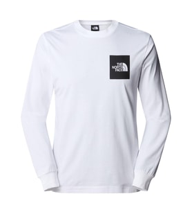 The North Face Erkek L/S FINE Tişört  NF0A8A6PFN41 (Beyaz)