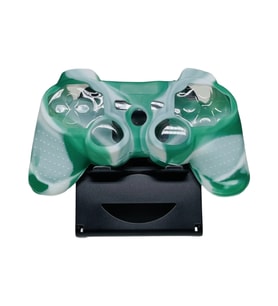 Ps3 Joystick Uyumlu Silikon Kılıf Dualshock Koruyucu Desenli Yeşil Beyaz