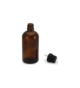 100 ml Amber Damlalıklı Cam Şişe 50 Adet