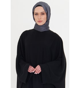 Antrasit Düz Klasik Şal Turlu Polyester Lüx Janjan 202126_25