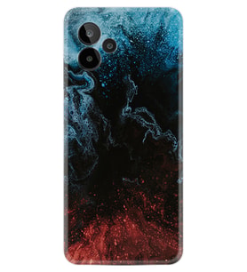 General Mobile GM 24 Pro Kılıf Resimli Desenli Baskılı Silikon Red Blue Black Abstact 1386