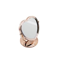 KALP MODEL 7 İNÇ= ÇAP:17.5CM MAKYAJ AYNASI ÇİFT TARAFLI BRONZ - GÜMÜŞ PLS.ÇERÇEVE SABİT AYAK (4767)