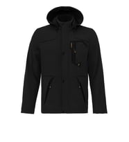 PRİFALDİ Su Ve Rüzgar Geçirmez Kürklü Softshell Erkek Mont (Siyah)